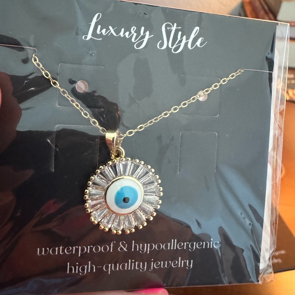 Gold Evil Eye Necklace